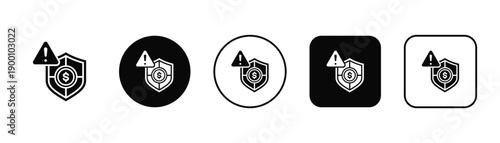 Risk Management In Black And White Filled Style