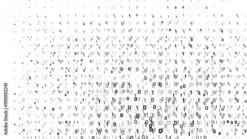 Falling Binary Numbers 0 and 1  Data Stream and Matrix Background