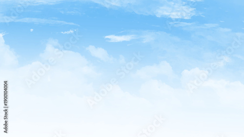 Fresh Blue Sky Background with Gentle Clouds. Peaceful Daytime Sky with White Cloud Formation. 