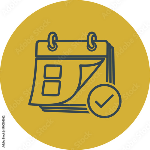 Organized planning with a confirmed schedule and checklist. Vector