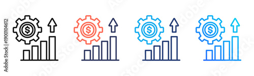 Profit Optimization Multi Style Icon Set