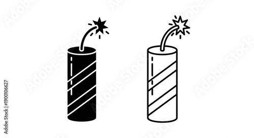 Exploding Firecracker Icon. Celebration, Party, and Festive Event Symbol Vector.