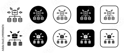 Income Diversification In Black And White Filled Style