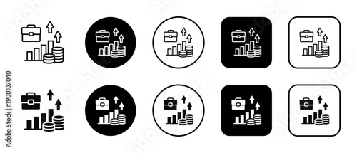 Business Profitability In Black And White Filled Style