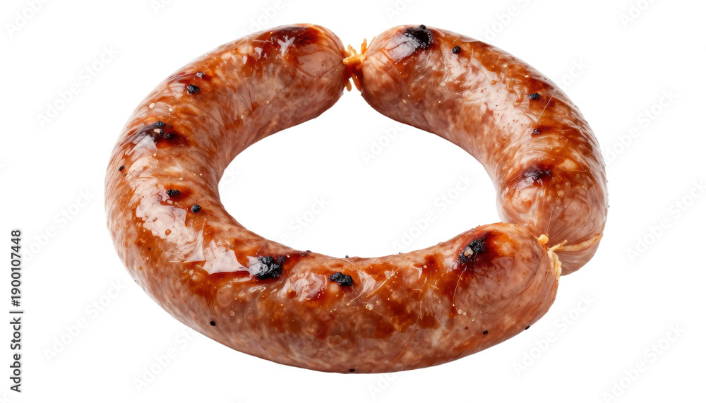 Fototapeta premium Grilled sausage cooking event backyard barbecue food photography outdoor setting close-up view culinary delight