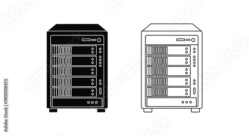Two network attached storage devices one dark and one light