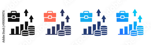 Business Profitability Multi Style Icon Set