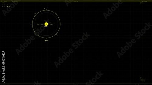 Wallpaper Mural Hud animation displays navigation data in a dark interface for video production purposes Torontodigital.ca