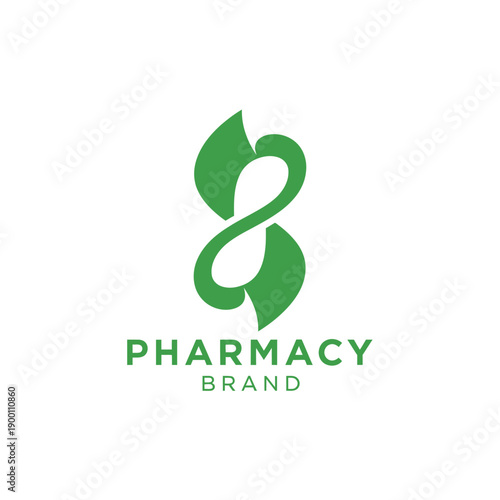 Green Pharmacy Logo Symbol on White Background