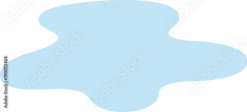 Light blue paint blob with smooth edges
