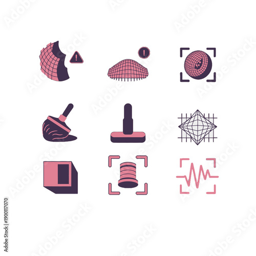 Professional UI assets for 3D mesh diagnostics and wireframe optimization. Essential for game development, AR performance monitoring, generative AI modeling, and spatial data health tracking.