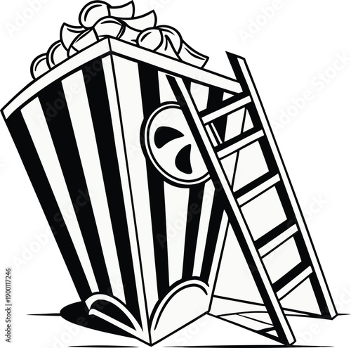 Popcorn cinema illustration icon