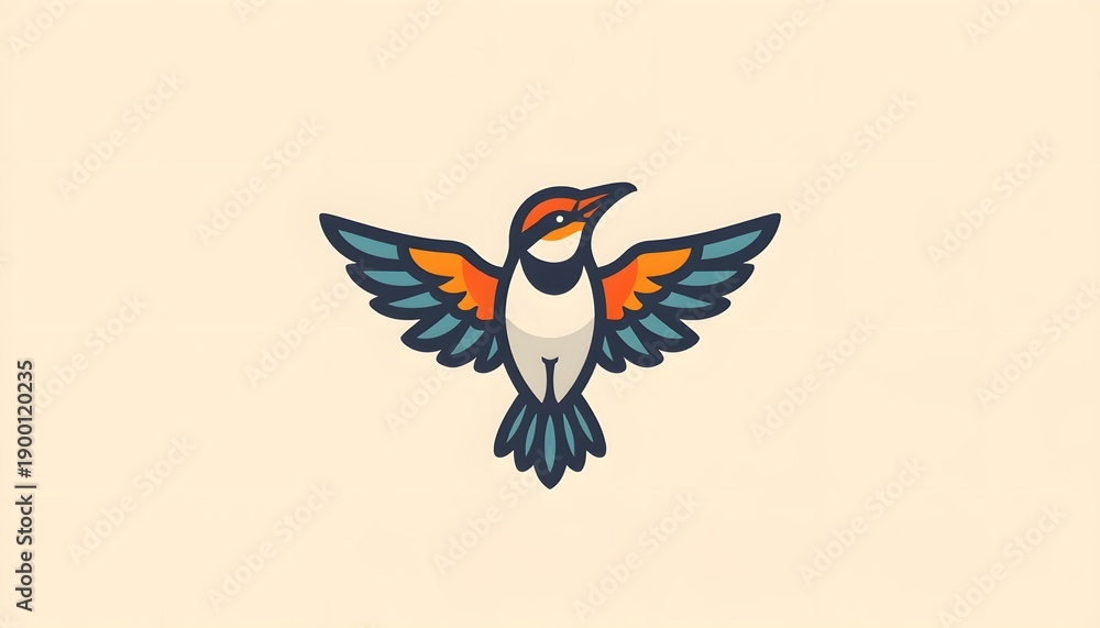 Fototapeta premium vector illustration of a bird