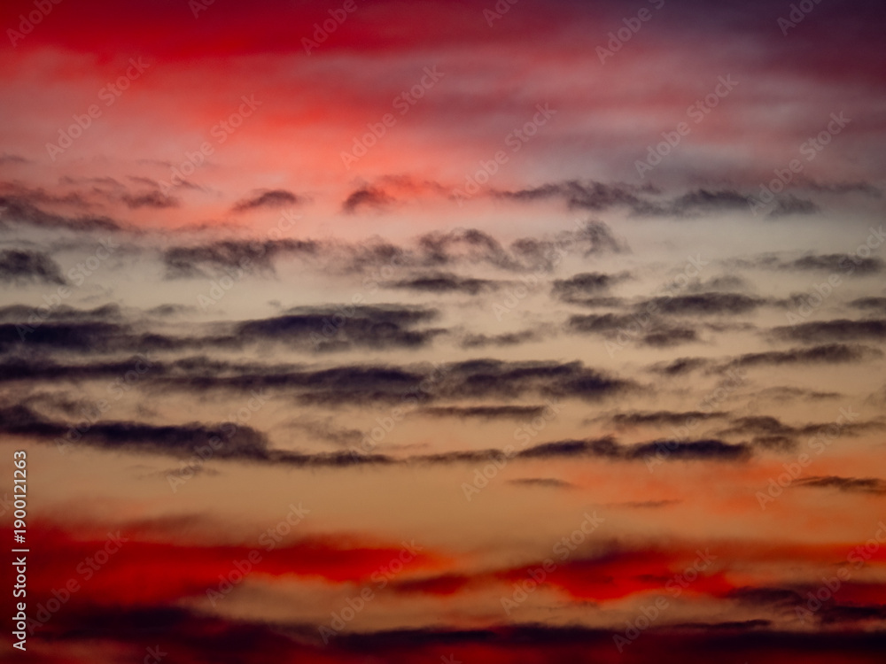 Fototapeta premium Bunter Abendhimmel nach Sonnenuntergang
