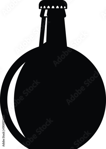 Oil dispenser bottle with angled pour spout, kitchen condiment icon