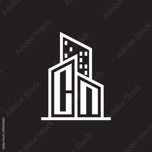 CN Real Estate Logo | Modern Lettermark for Property & Urban Architecture