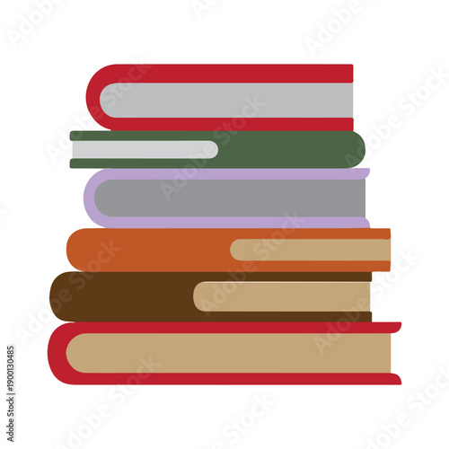 set of colorful books