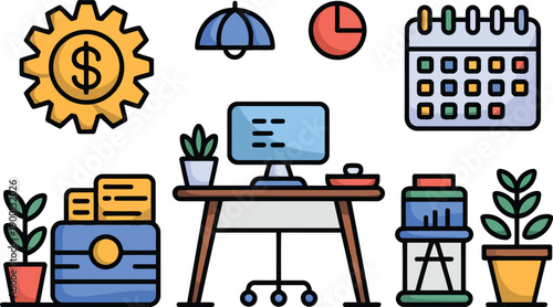 set of vector icons for web