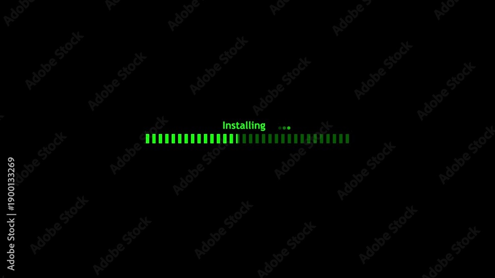 Installation Progress Image Installing progress bar animation for software setup status ...