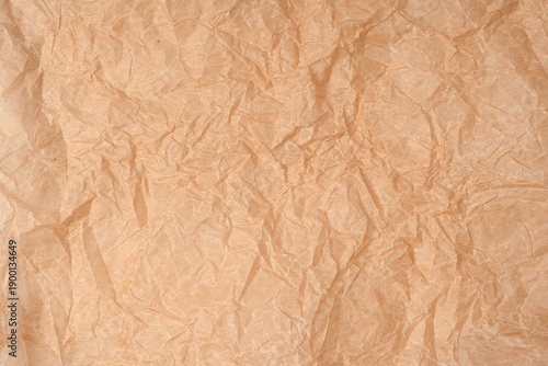 Crumpled paper as background. Top view.