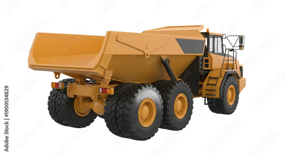 Obraz premium Heavy Duty Yellow Dump Truck for Construction and Mining.