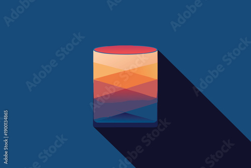 Abstract blue glass play button icon vector for media and web design