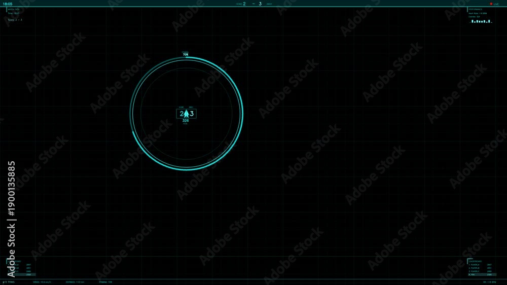 custom made wallpaper toronto digitalDisplay shows hud animation with interface elements for tracking and analysis in a digital environment