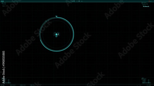 Wallpaper Mural Display shows hud animation with interface elements for tracking and analysis in a digital environment Torontodigital.ca