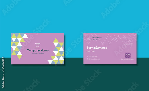A professional Modern Colorful Geometric Pattern BusinessCard