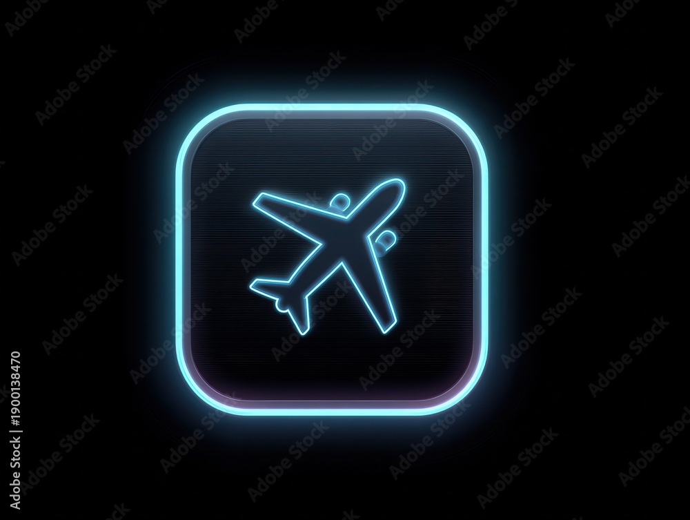 Fototapeta premium airplane mode icon isolated on a transparent background ar 43
