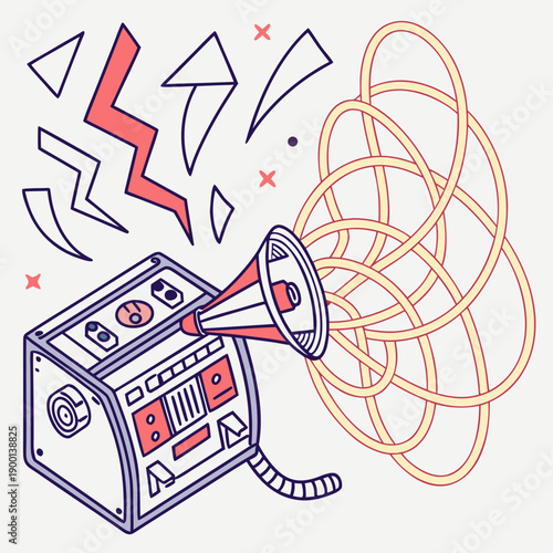 AI creativity generator forming vibrant abstract patterns and dynamic shapes, representing artificial intelligence in art, design, and innovative concept generation.