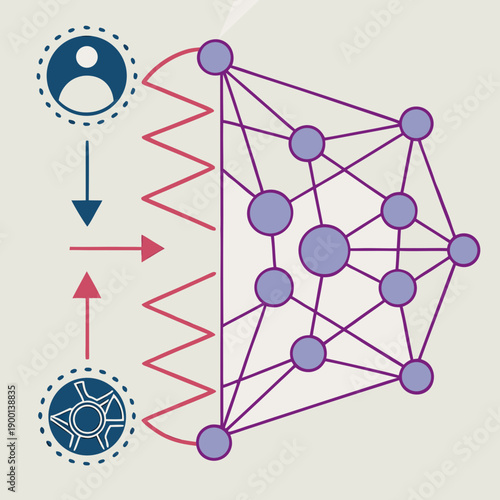 AI decision engine with glowing probability pathways, abstractly visualizing complex decision-making processes, risk assessment, and intelligent choice algorithms.