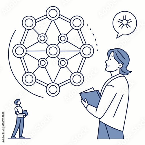 AI visualizing autonomous decision making through a dynamic, branching logical pathway representing complex thought processes.