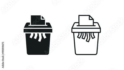 Shredder Machine Icons