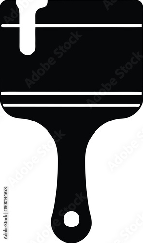 Enamel paint silhouette vector art illustration and minimal black and white design