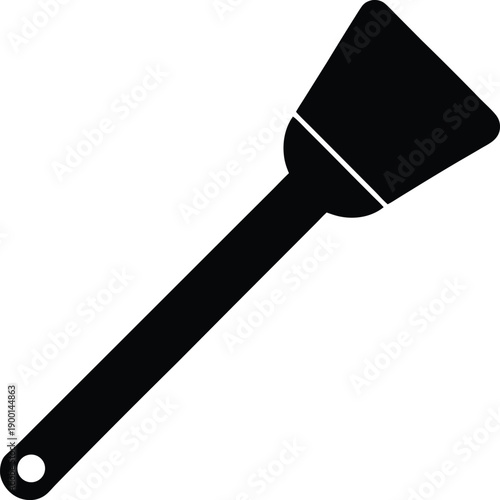 Foam brush silhouette vector art illustration and minimal black and white design