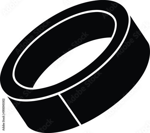 Framing tape silhouette vector art illustration and minimal black and white design