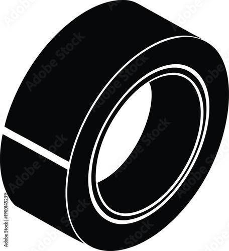 Masking Tape silhouette vector art Illustration