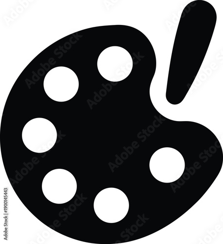 Palette Scraper silhouette vector art Illustration