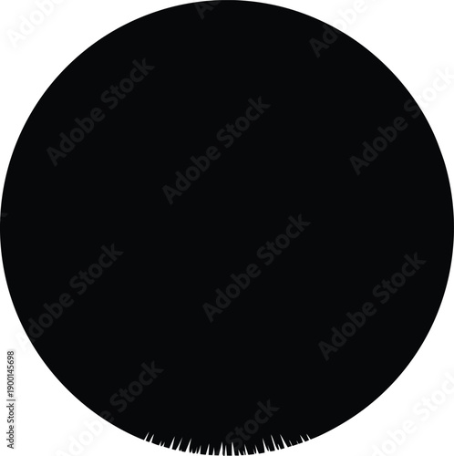 Round Brush silhouette vector art Illustration