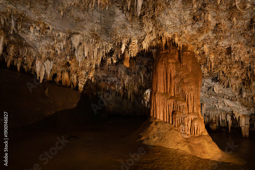 Pozalagua Cave in Bizkaia, Basque Country. Eccentric stalactites