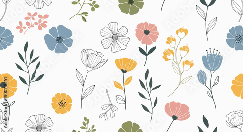 Scandinavian Inspired Botanical Print with Fresh and Cheerful Mood