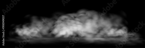 Race track background with thick dust clouds and smoke effects on dark asphalt.