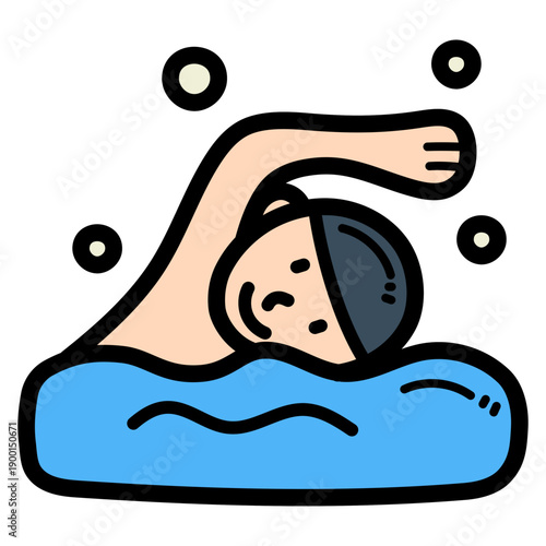 swimming illustration