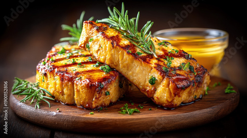 A grilled swordfish steak