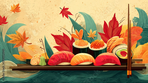 A illustration of Japanese ...