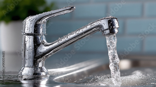 Drinking tap water from a k...