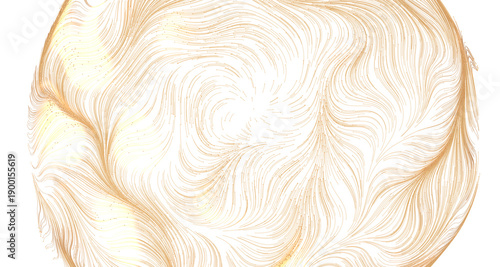 Foto Elegant abstract golden lines on a white background, perfect for adding a touch of sophistication to your designs