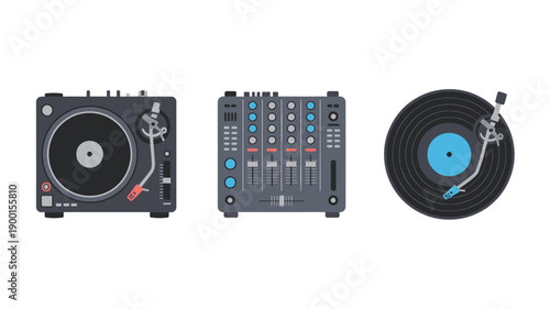 DJ Equipment Vinyl Turntable Mixer