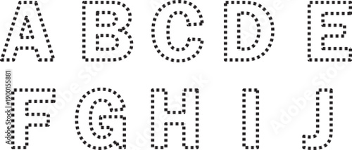 Complete Uppercase A-Z Alphabet Outline Sheet